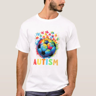 Camiseta Autismo de bola de futebol