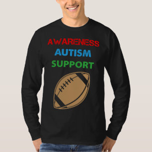 Camiseta Autismo de conscientização apoia futebol americano
