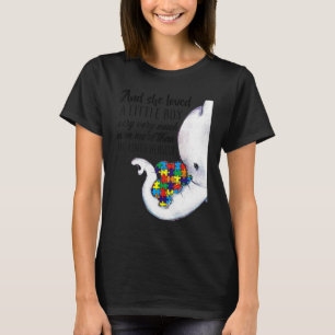 Camiseta Autismo de Elefante Mãe E Ela Amava a Si Mesma Men