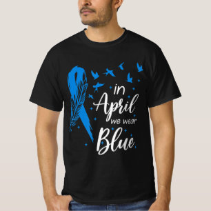 Camiseta Autismo De Fita De Couro Em Abril Vestimos Autismo