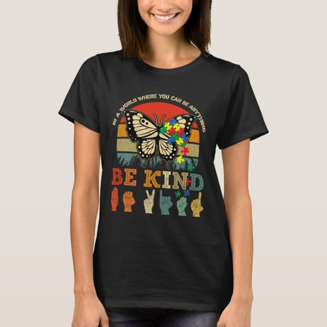 Camiseta Autismo de professor de Quebra-cabeça ASL para bor (Frente)