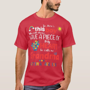 Camiseta Autismo Dia da Consciência Menino Autismo Avó