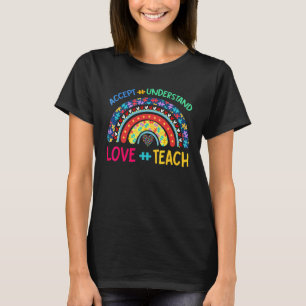 Camiseta Autismo Dia de Consciência Ensino Ensino de Profes
