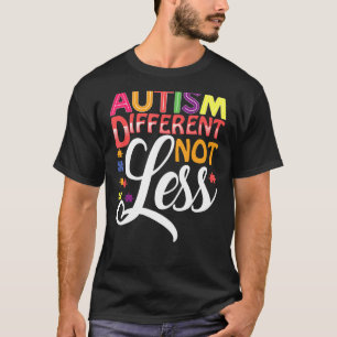 Camiseta Autismo Diferente Não Menos Conscientização e Apoi