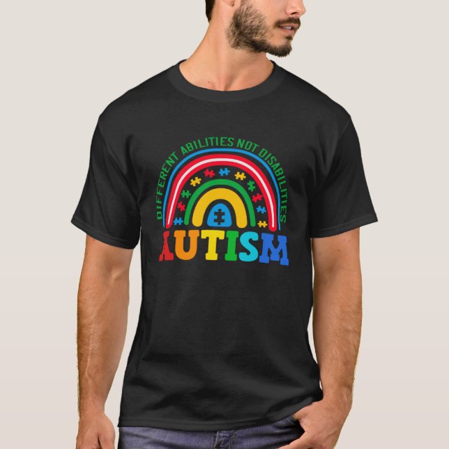 Camiseta Autismo Diferentes habilidades não deficiência Aut (Frente)