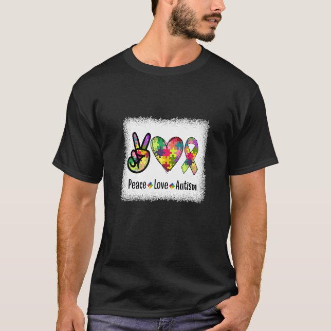 Camiseta Autismo Do Amor Pela Paz Em Abril Vestimos Azul Pa (Frente)