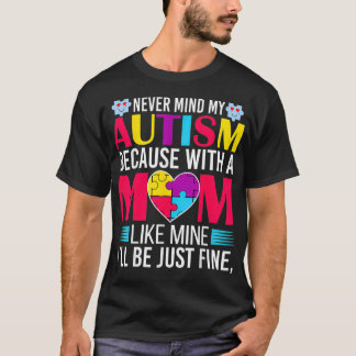 Camiseta Autismo do Dia Mundial da Consciência Autismo Mãe 
