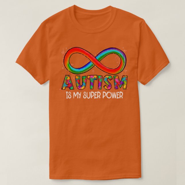 Camiseta Autismo é a minha consciência de autismo super pod (Frente do Design)