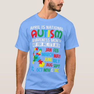 Camiseta Autismo e ADHD Tee April é o Autismo Nacional Awar