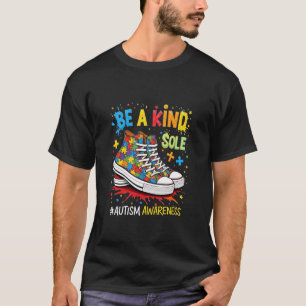 Camiseta Autismo e Além Seja Uma Sola Gentil Puzzle de Têni