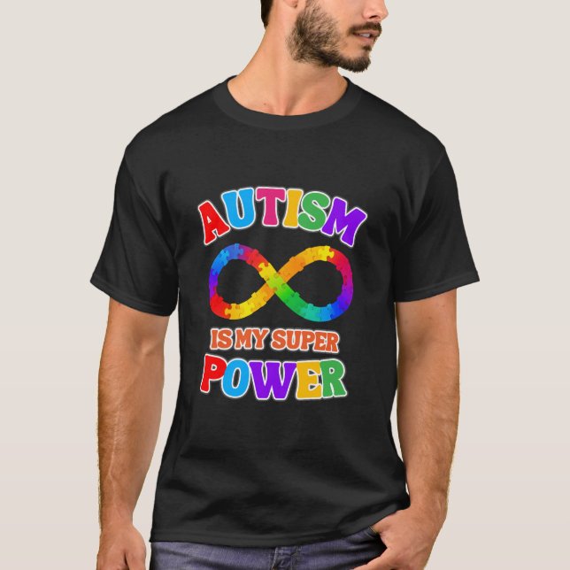Camiseta Autismo É Meu Presente De Neurodiversidade De Supe (Frente)