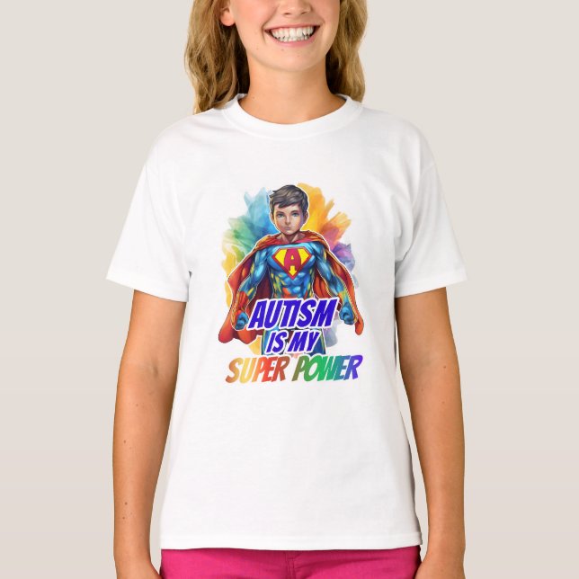 Camiseta Autismo é meu super poder (Frente)