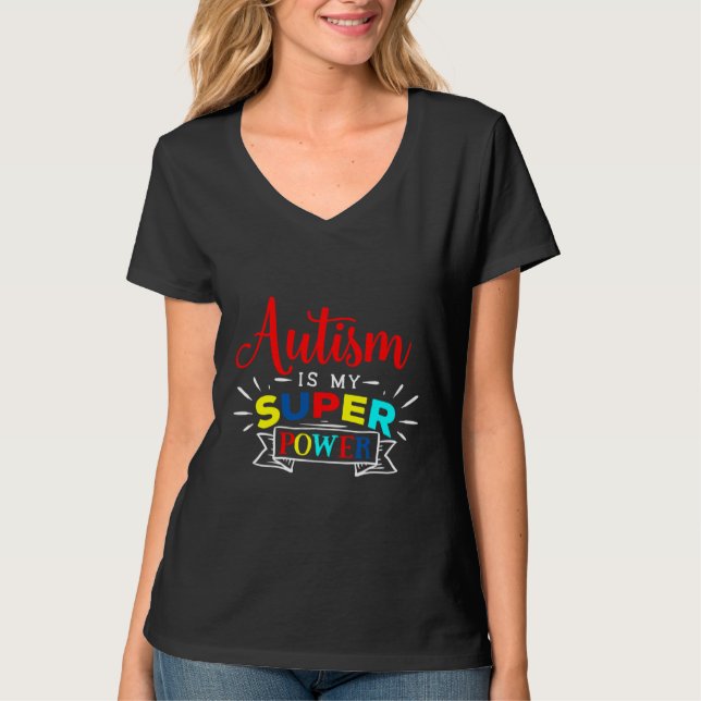 Camiseta Autismo É Meu Super Poder Conscientização do Autis (Frente)