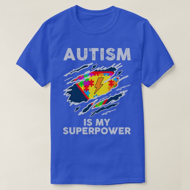 Camiseta Autismo é meu superpoder (Frente do Design)