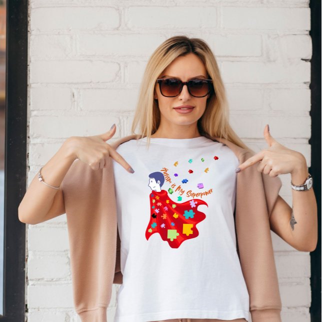 Camiseta Autismo é meu superpoder (Criador carregado)