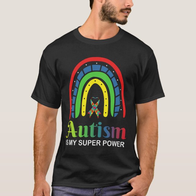 Camiseta Autismo É Minha Consciência Do Autismo De Super Po (Frente)