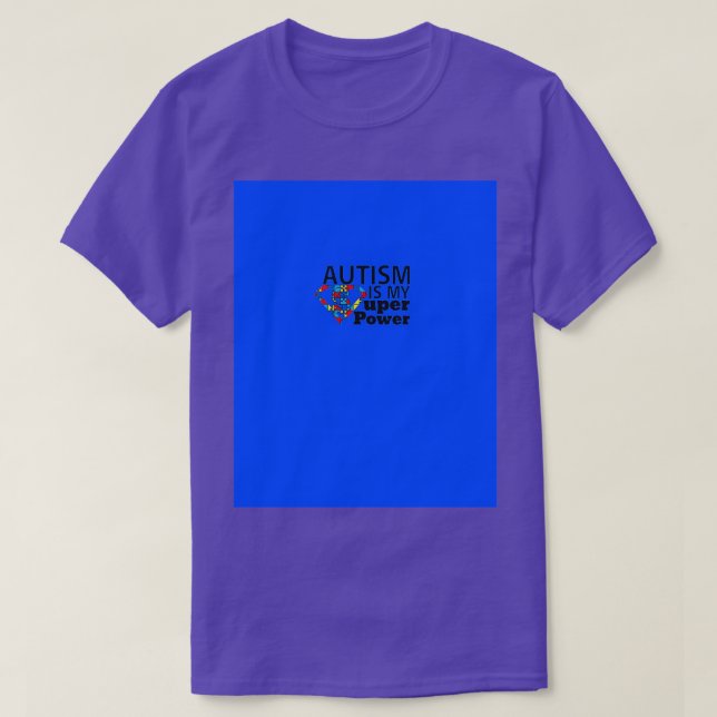 Camiseta Autismo É O Meu Gráfico De Super Energia (Frente do Design)
