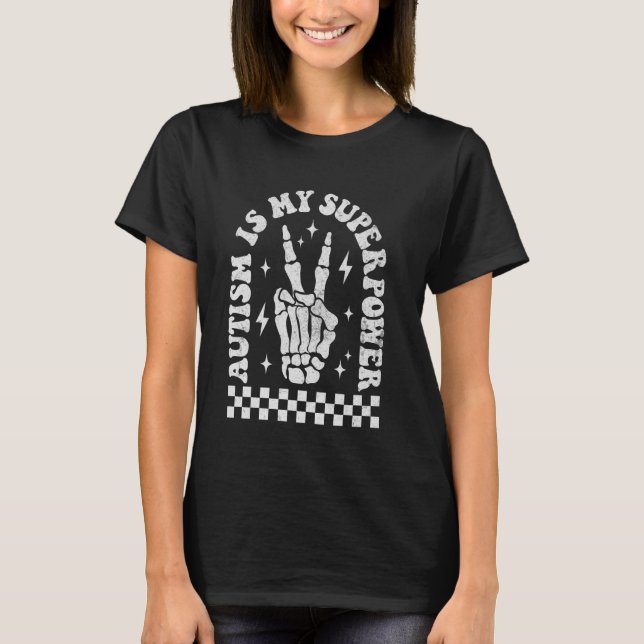 Camiseta Autismo É O Meu Poder Superpoderoso Amador Autismo (Frente)