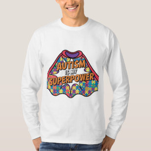 Camiseta Autismo é o meu superpoder - Consciência do Autism