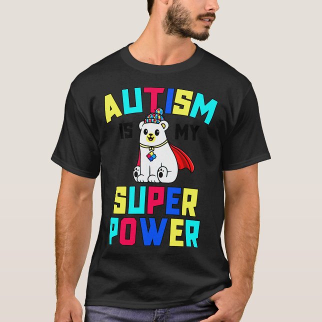 Camiseta Autismo É O Meu Superpoder Crianças Sensibilizam S (Frente)