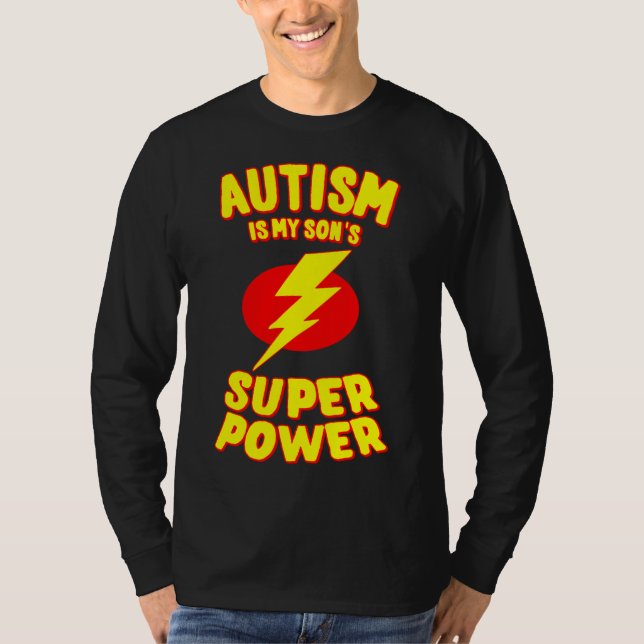 Camiseta Autismo É O Super Poder Dos Meus Filhos (Frente)