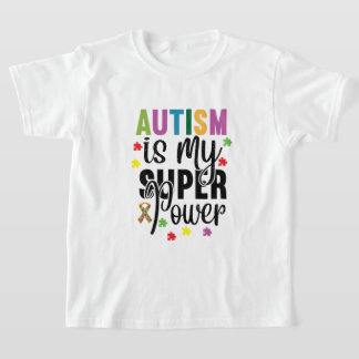Camiseta Autismo é o T-Shirt do meu Super Power Kid