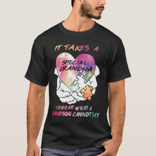 Camiseta Autismo - É Precisa Uma Avó Especial Para Ouvir O