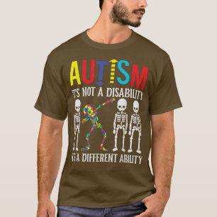 Camiseta Autismo É uma habilidade diferente abater esquelet