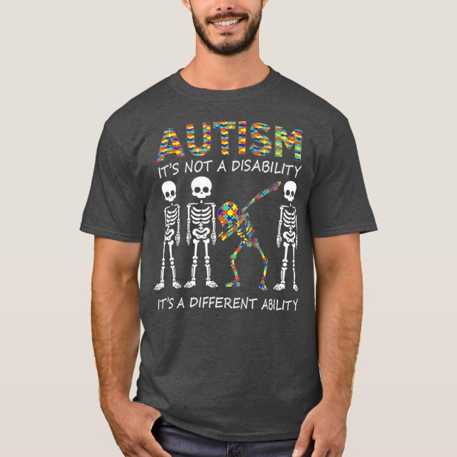 Camiseta Autismo é uma habilidade diferente, Engraçado (Frente)