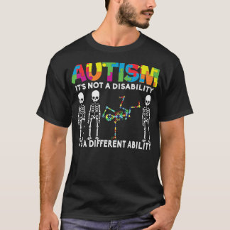 Camiseta Autismo é uma habilidade diferente Esqueleto Autis