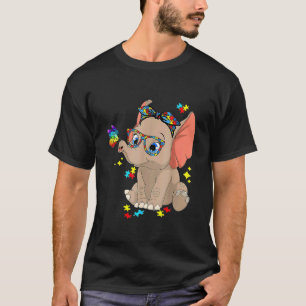 Camiseta Autismo Elefante Óculos Conscientização Mãe Crianç