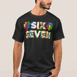 Camiseta Autismo Engraçado 67 Seis Sete Meme Consciência do