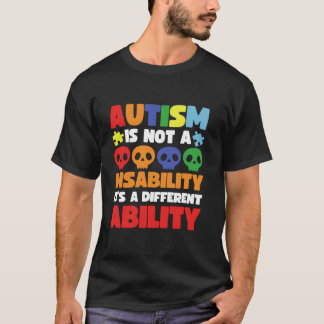 Camiseta Autismo Engraçado Pelo Crânio Sensibilização Para