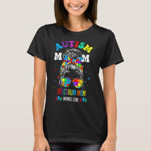 Camiseta Autismo Espectro Mãe Infinita Consciência do Autis
