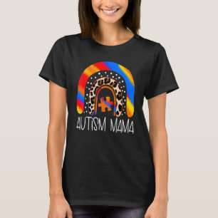 Camiseta Autismo Espectro Perturbação Mama Arco-Íris Sensib