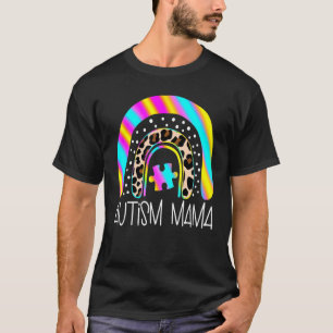 Camiseta Autismo Espectro Perturbação Mama Arco-Íris Sensib