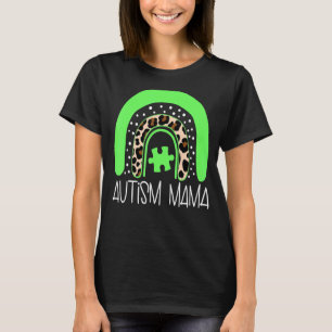 Camiseta Autismo Espectro Perturbação Mama Arco-Íris Sensib