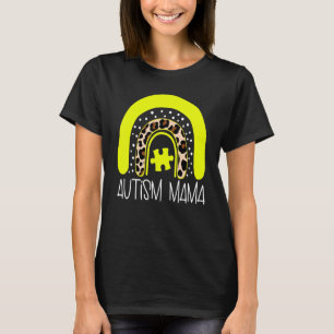 Camiseta Autismo Espectro Perturbação Mama Arco-Íris Sensib