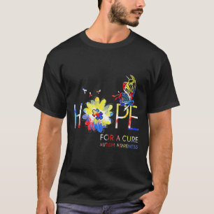 Camiseta Autismo-Esperança De Uma Cura Fita De Conscientiza