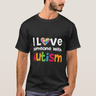 Camiseta Autismo-Eu Amo Alguém Com Autismo-Conscientização