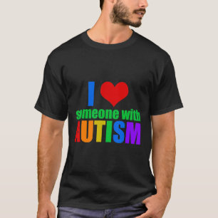 Camiseta Autismo-Eu Amo Alguém Com Autismo Novo