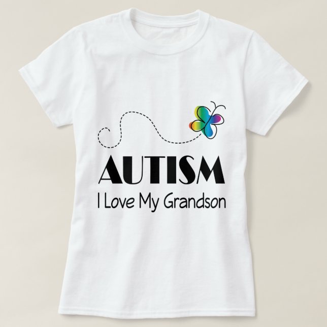 Camiseta Autismo eu amo meu neto (Frente do Design)