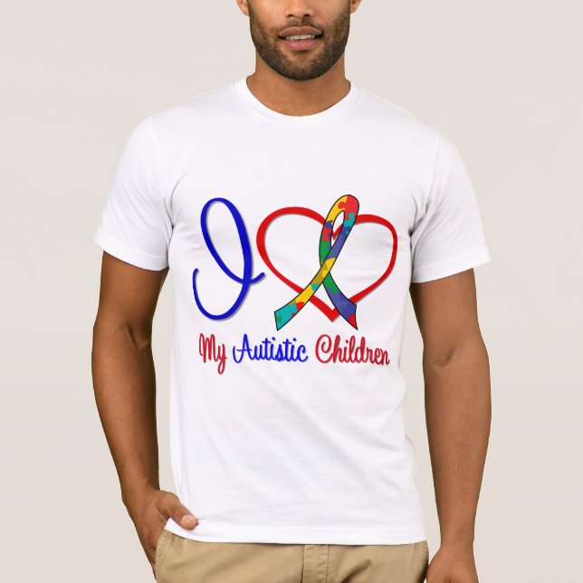 Camiseta Autismo eu amo minhas crianças autísticas (Frente)