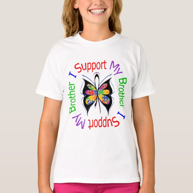 Camiseta Autismo Eu Apoio Meu Irmão (Frente)