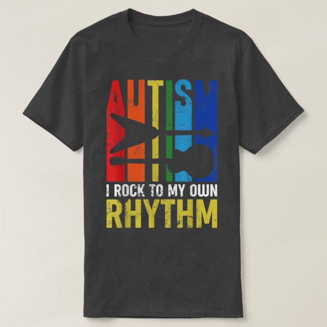 Camiseta Autismo Eu Balanço Para Meu Próprio Ritmo Autismo  (Frente do Design)