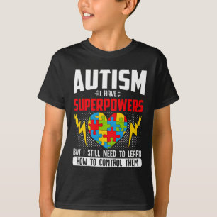 Camiseta Autismo Eu Tenho Superpoderes Deficientes