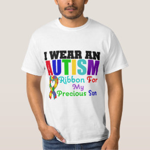 Camiseta Autismo eu visto a fita para meu filho precioso