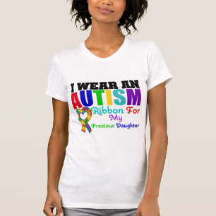 Camiseta Autismo eu visto a fita para minha filha preciosa