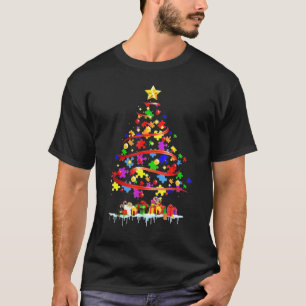 Camiseta Autismo Feliz Natal Conscientização do Autismo Puz