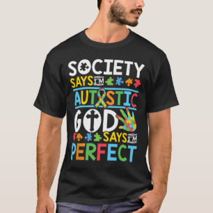 Camiseta Autismo Filho Filho Filha Sociedade Deus diz que e